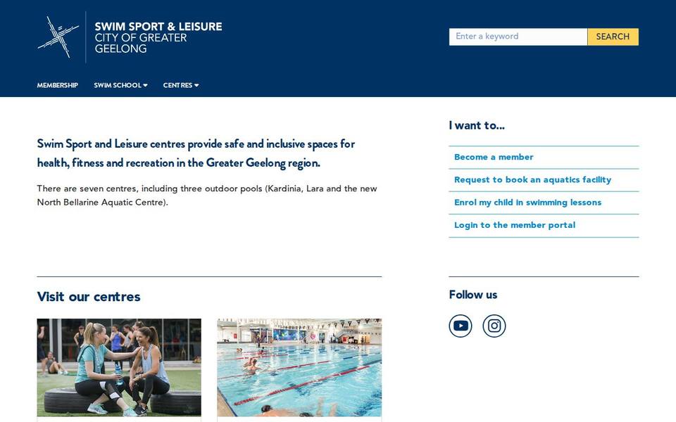Bellarine Aquatic and Sports Centre website