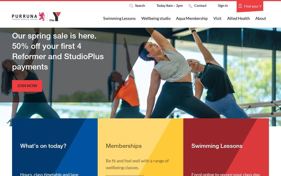 The Y Purruna Spencer Newton Centre website