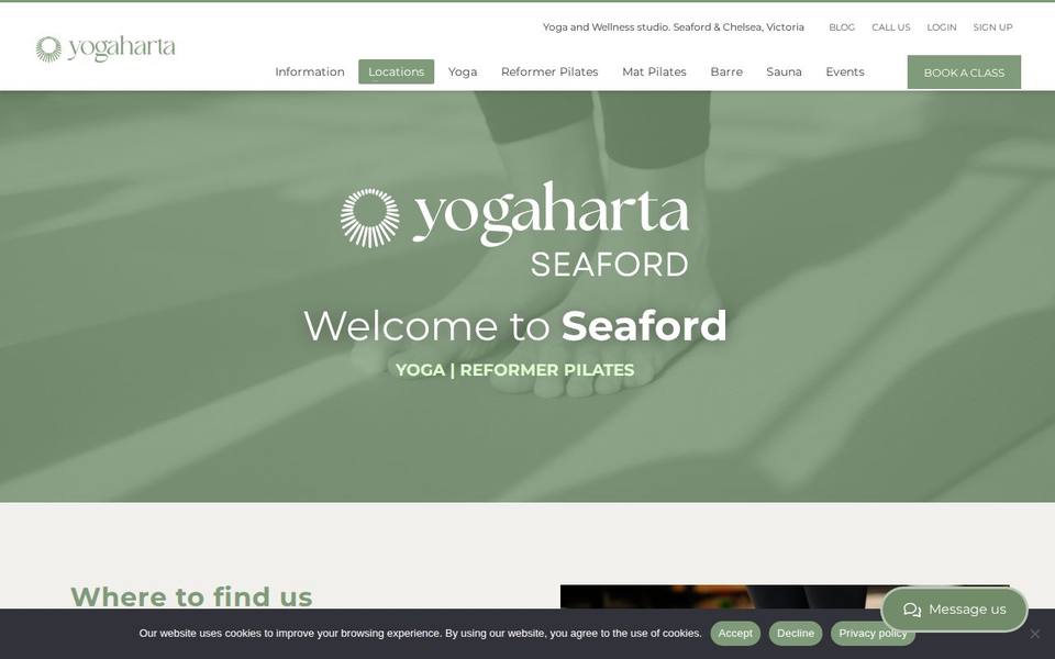Yogaharta Seaford website