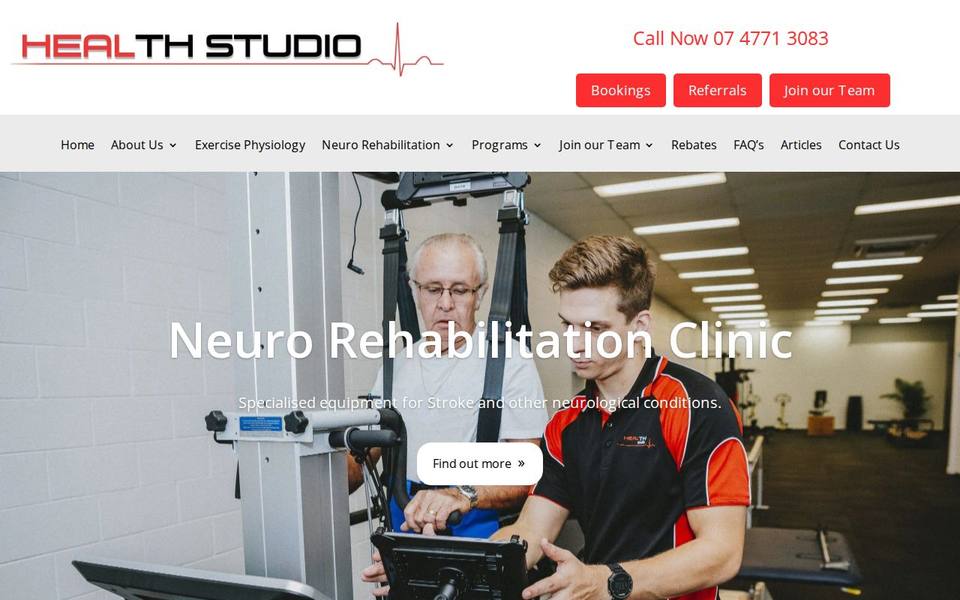 Health Studio website