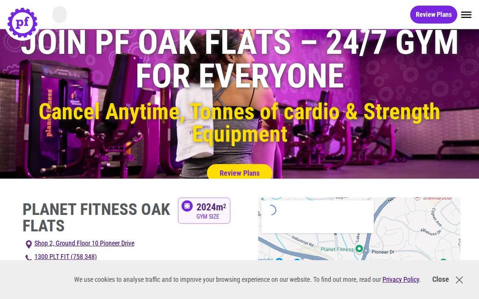 Planet Fitness Oak Flats website