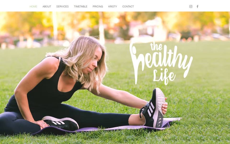 The Healthy Life Personal Training website