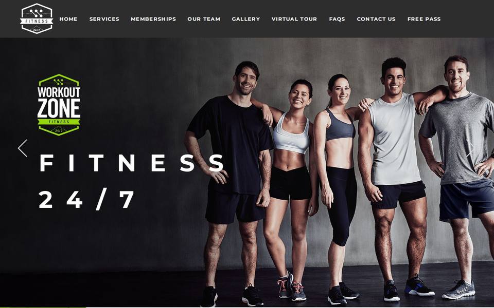 Workout Zone website