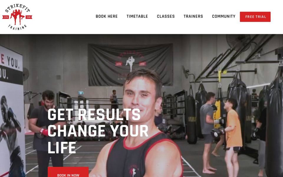 StrikeFit website