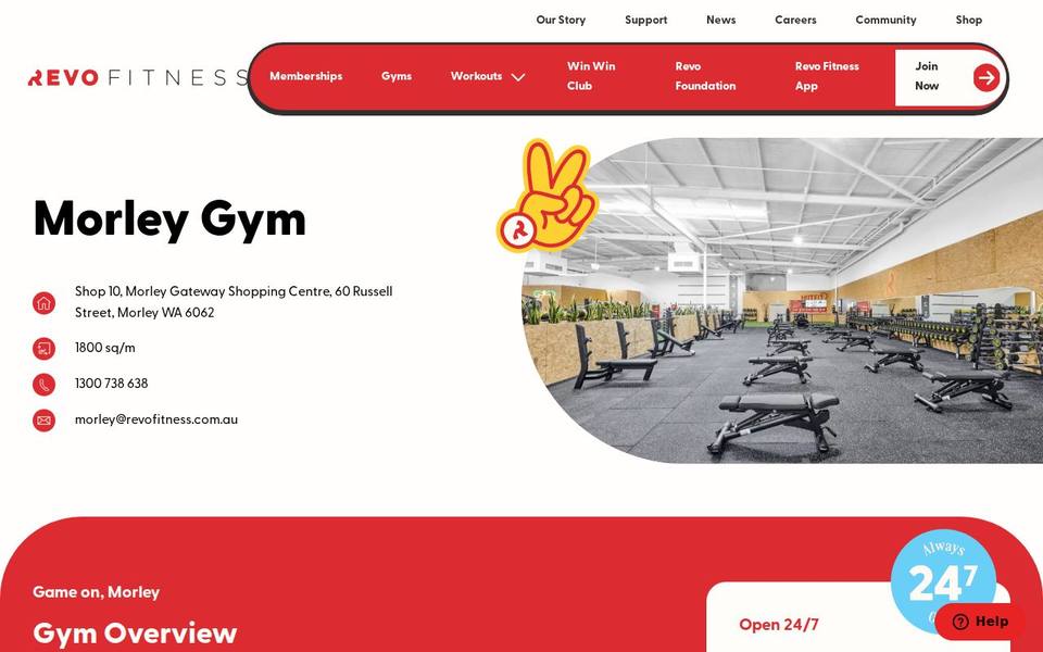 Revo Fitness Morley website