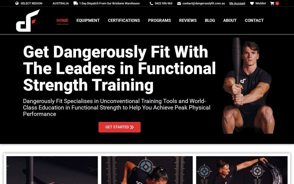 Dangerously FIt Personal Training website