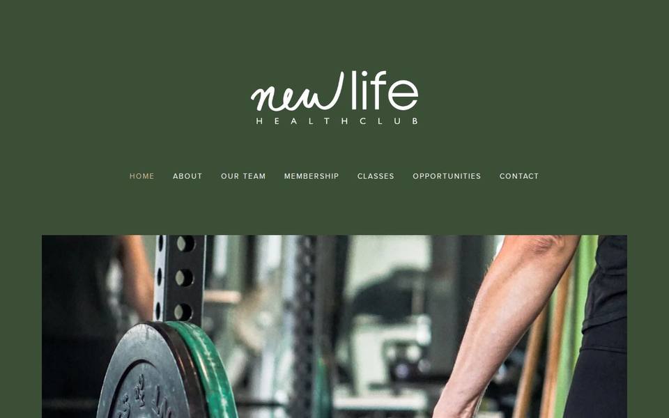 Newlife Health Club website