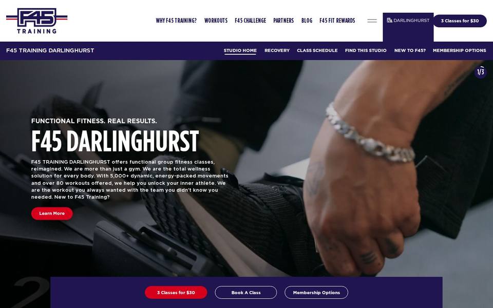 F45 Darlinghurst website