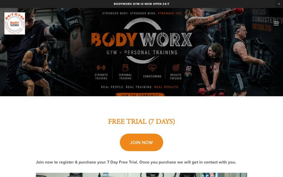 Bodyworx Gym website