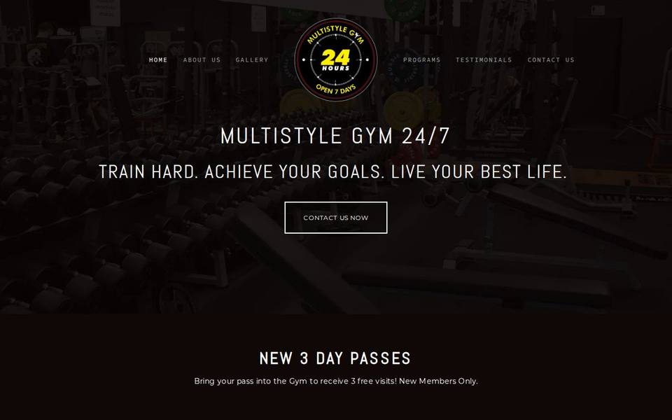 Multi Style Gym website