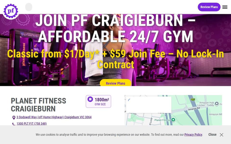 Planet Fitness Craigieburn website