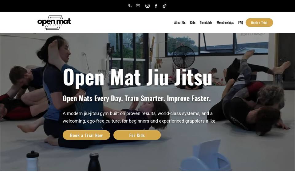 Open Mat Jiu Jitsu website