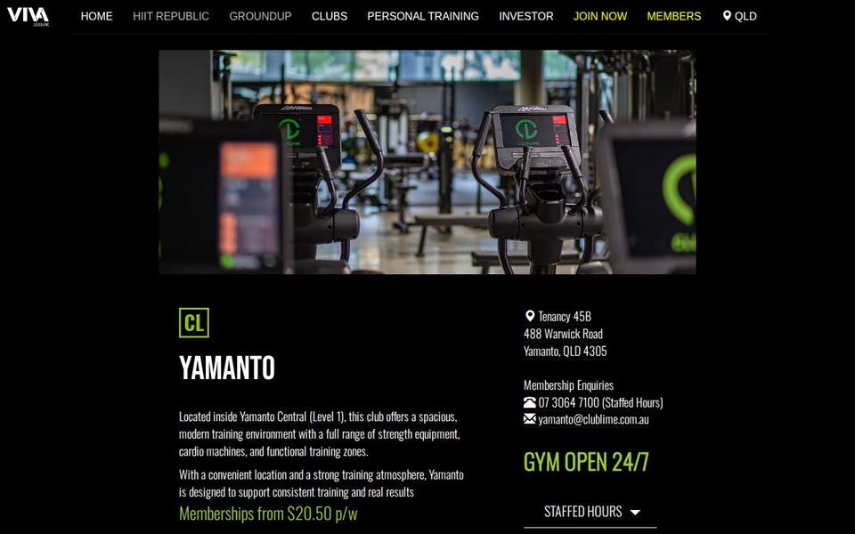 Club Lime Yamanto website