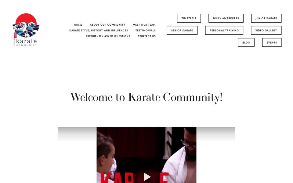 Karate Community website