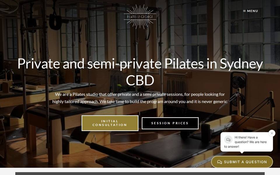 Pilates On George website