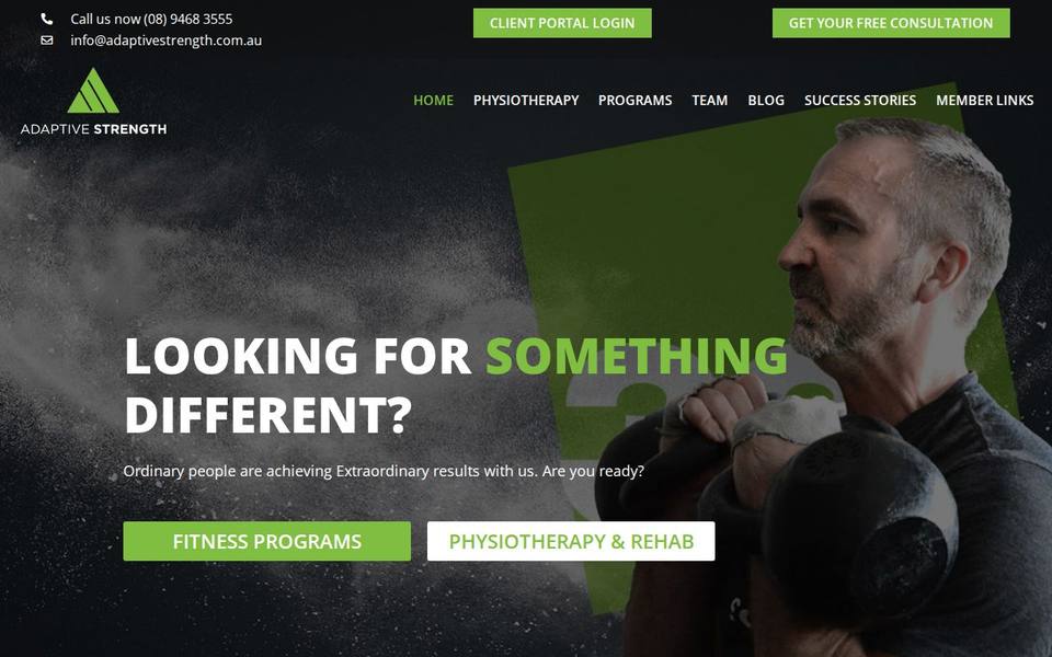 Adaptive Strength website
