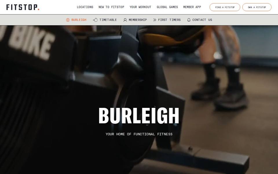 Fitstop Burleigh website