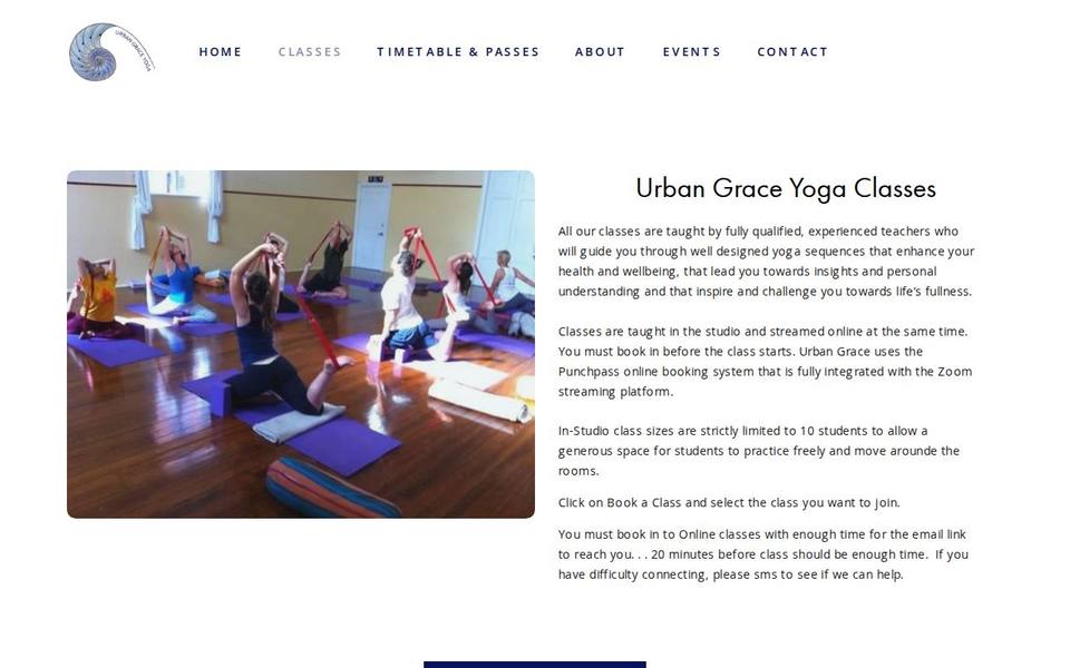 Urban Grace Yoga website