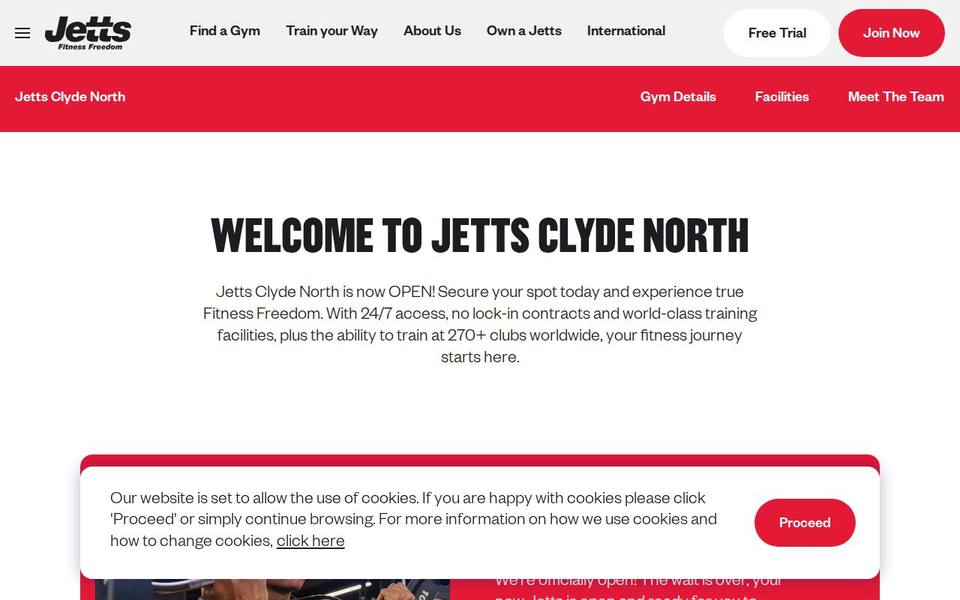 Jetts Clyde North website