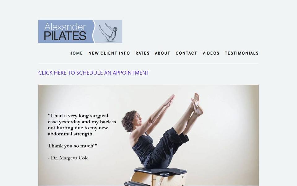 Alexander Pilates website