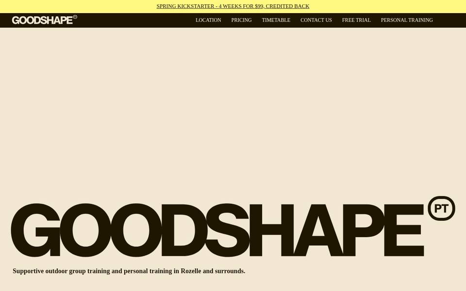 GoodShape PT website