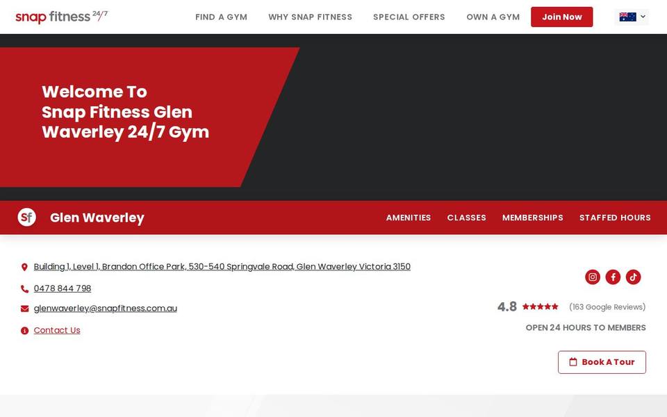 Snap Fitness Glen Waverley website