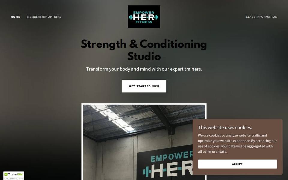 EmpowerHER Fitness Co website