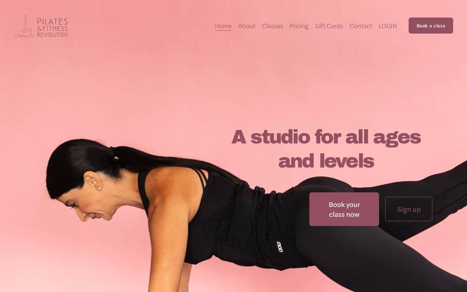 Pilates and Fitness Revolution website