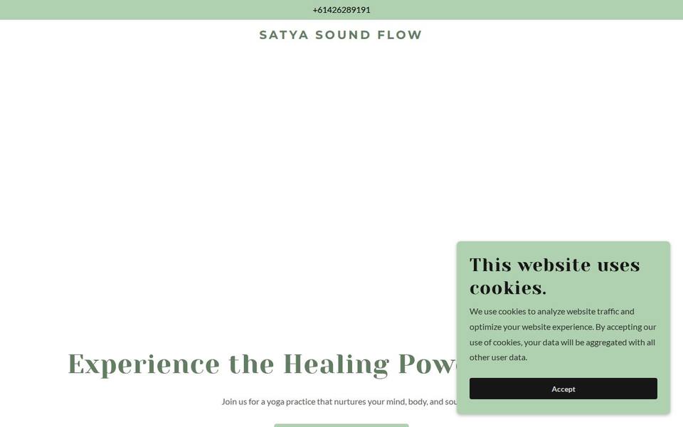 Satya Sound Flow website