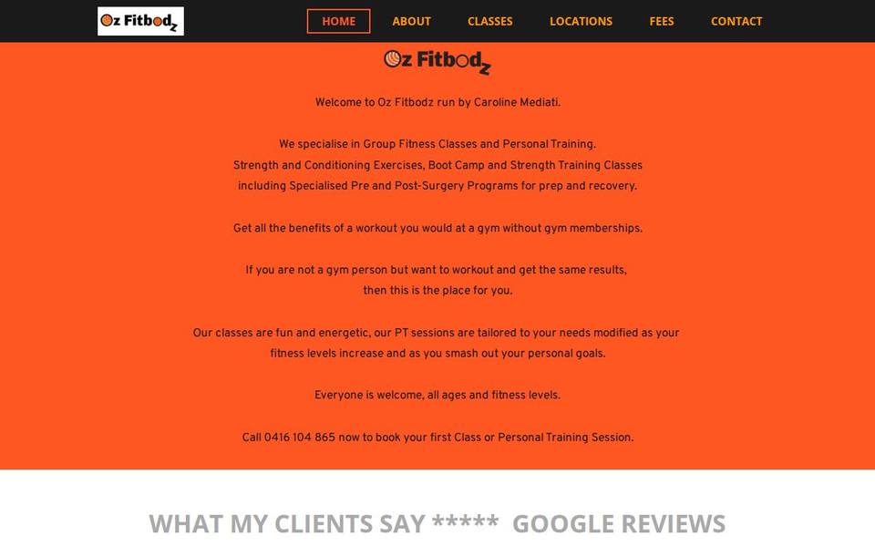Oz Fitbodz website