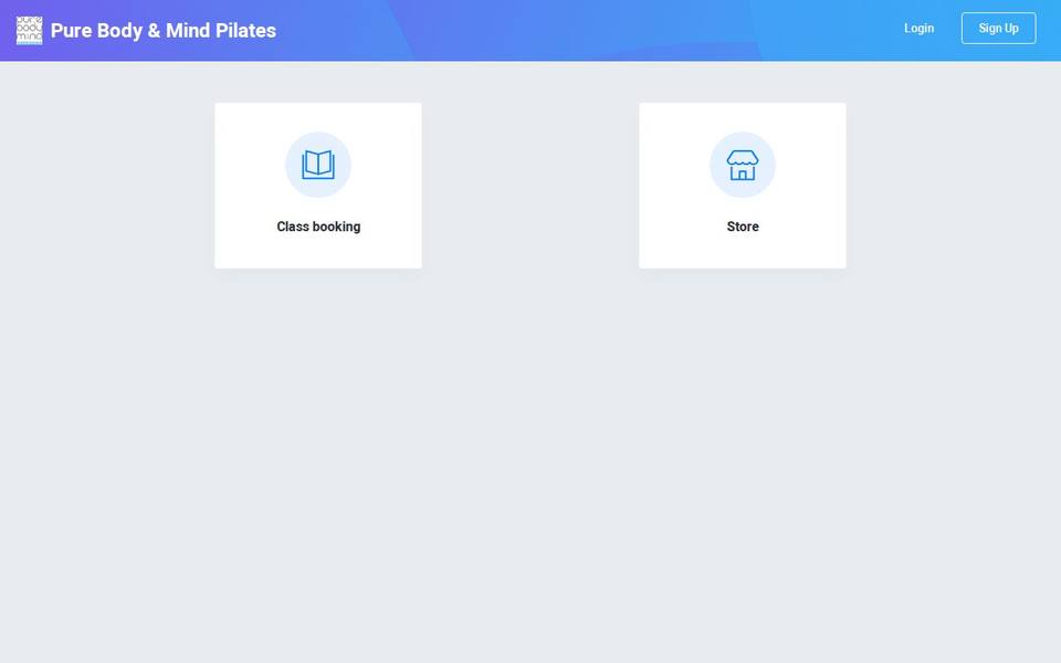PURE Body and Mind Pilates website