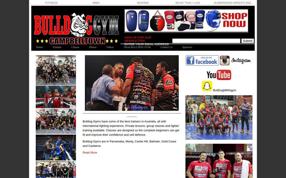 Bulldog Gym website
