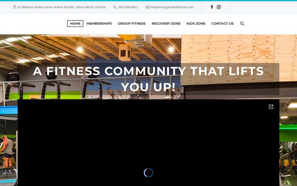 Westgate Health Club website