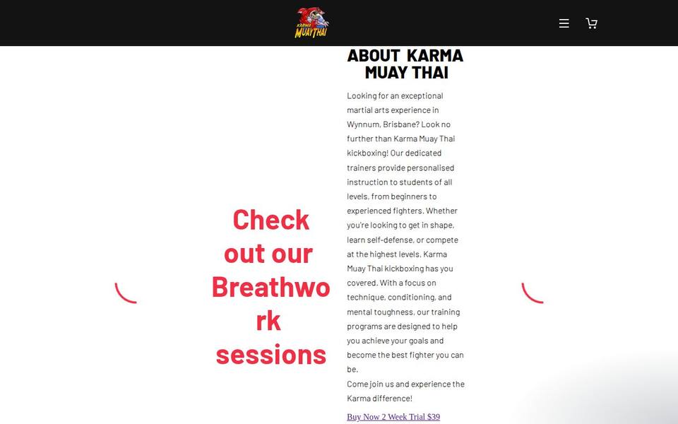Karma Muay Thai website