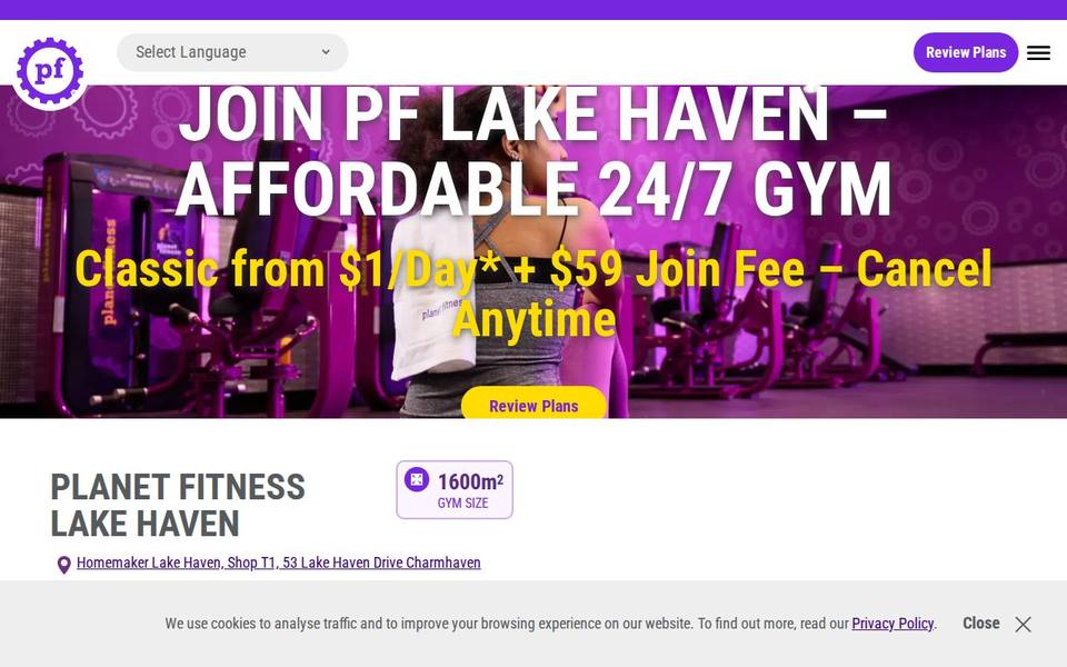 Planet Fitness Lake Haven website