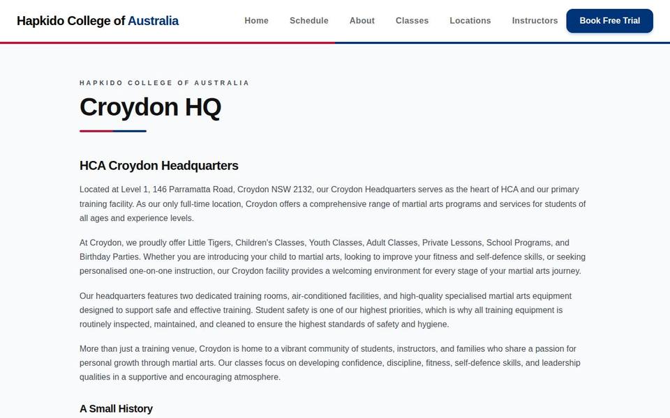 HCA Belrose Croydon website