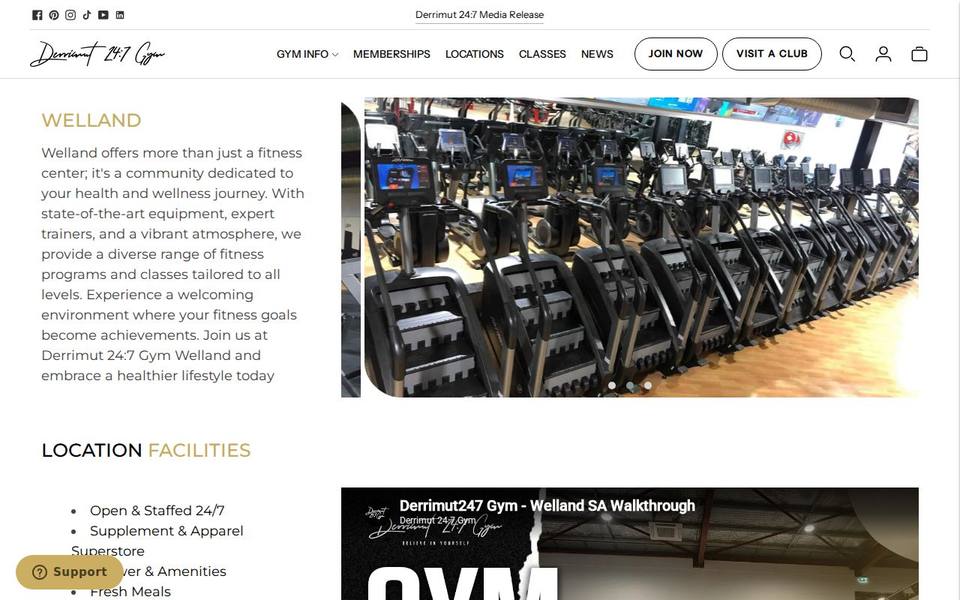 Derrimut 24:7 Gym Welland website