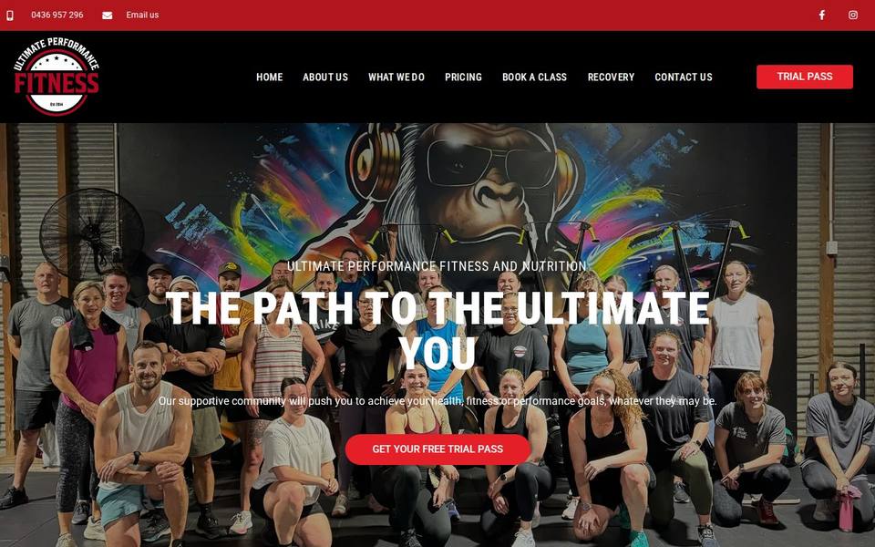Ultimate Performance Fitness and Nutrition website