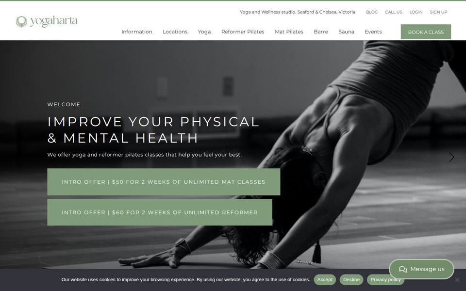 Yogaharta website