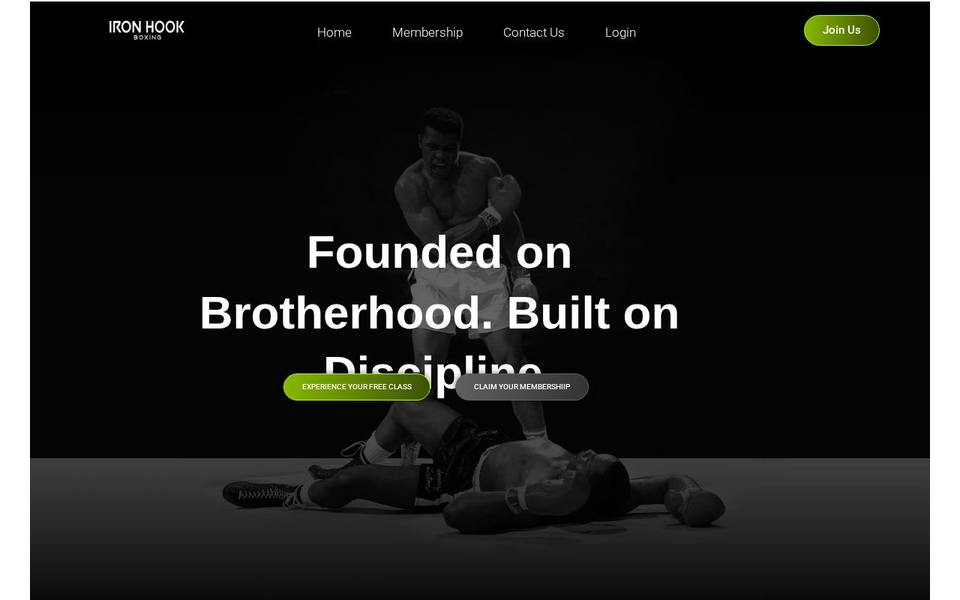 Iron Hook Boxing website