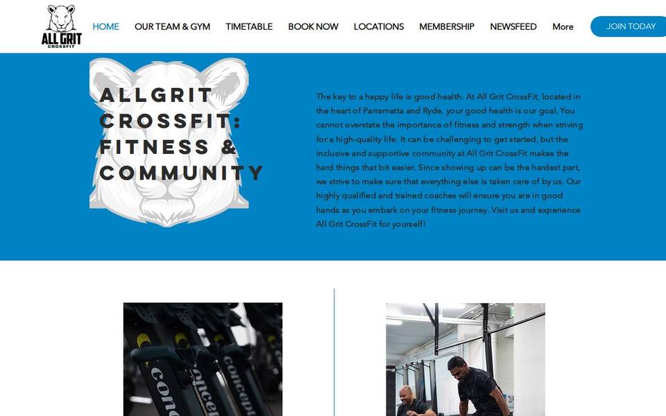 All Grit CrossFit website