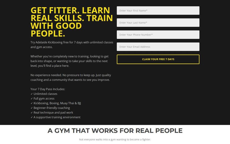 Adelaide Kickboxing Academy website