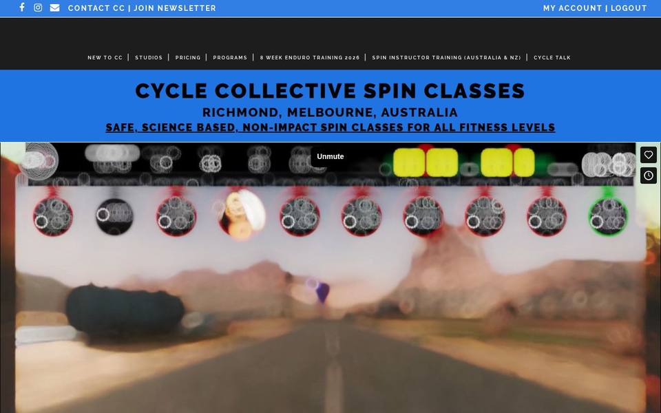 Cycle Collective Indoor Cycling Studio website