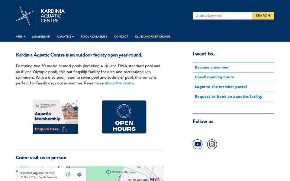 Kardinia Aquatic Centre website