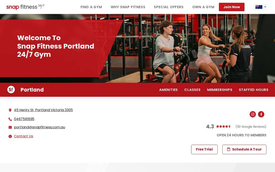 Snap Fitness Portland website