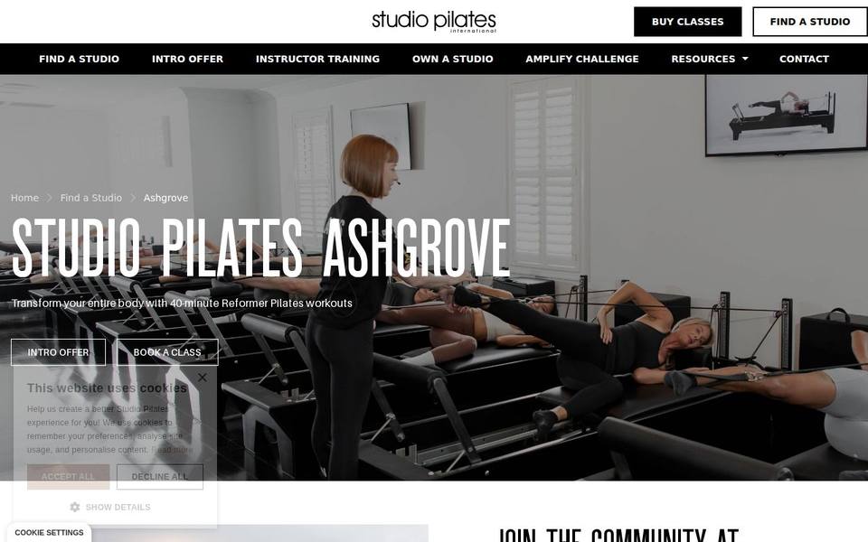Studio Pilates International website