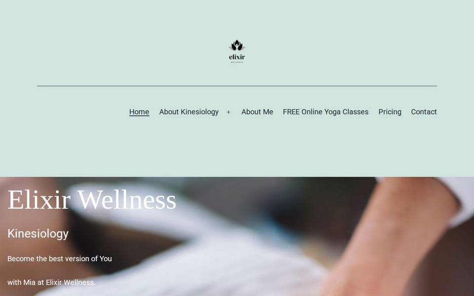 Elixir Wellness and North Beach Yoga website