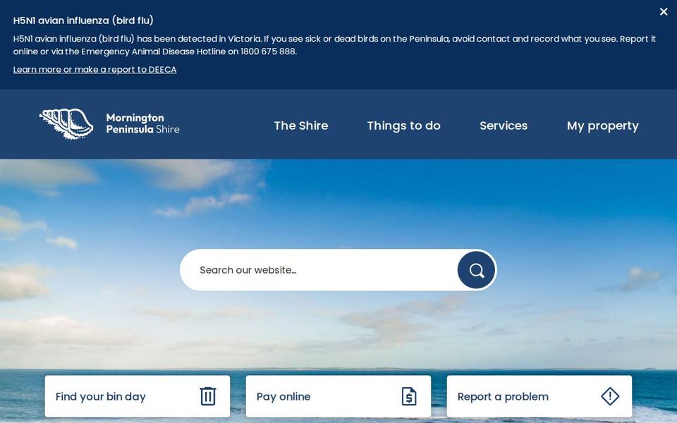 Mornington Peninsula Shire Sports & Leisure website