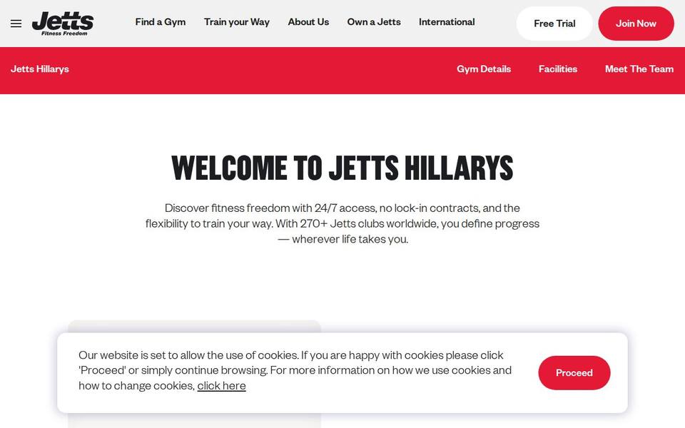 Jetts Hillarys website