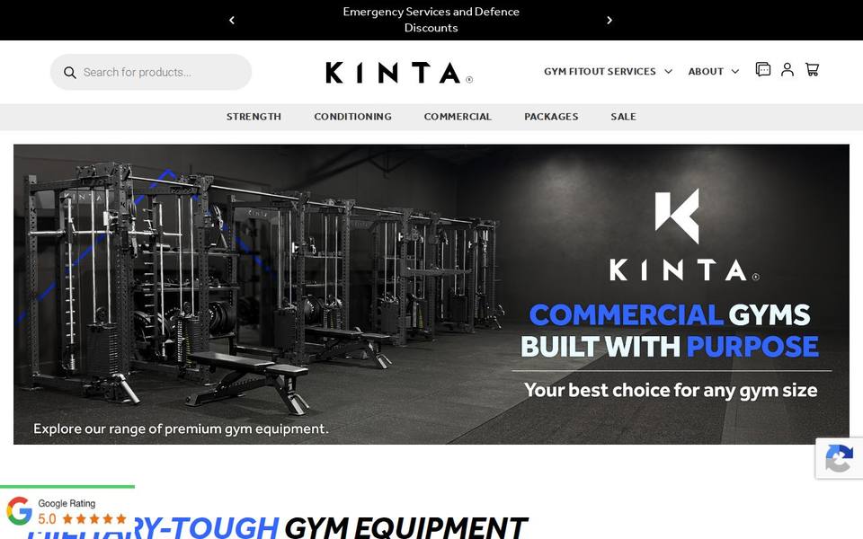 Kinta Fitness - Gym & Fitness Equipment website